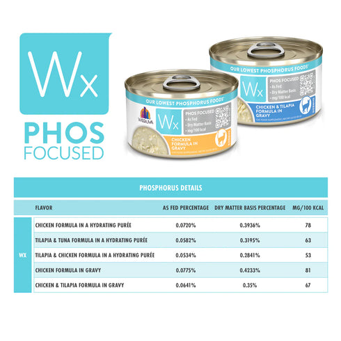 Weruza Wx Phos Focused Wet Cat Food - Chicken In Gravy - 3oz Can