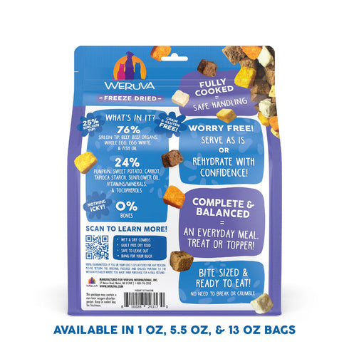 Weruva Freeze Dried Dog Food - Steak Frites - 13oz Pouch