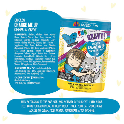 BFF OMG Wet Cat Food - Chicken Charge Me Up - 2.8oz Pouch