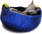 Distinctly Himalayan Wool Pet Basket With Handles Navy