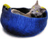 Distinctly Himalayan Wool Pet Basket With Handles Navy