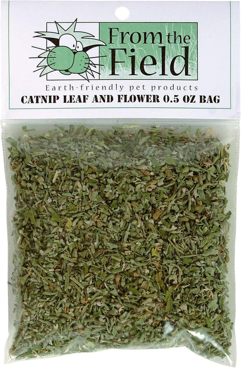 From The Field | 0.5 oz Organic Catnip Leaf and Flower | Fresh USA-Grown Catnip for Cats & Kittens | Resealable Bag for Potency & Long-Lasting Play | Safe Natural Cat Treat for Toys & Scratching Posts - 1 Poudre Pet & Feed Supply