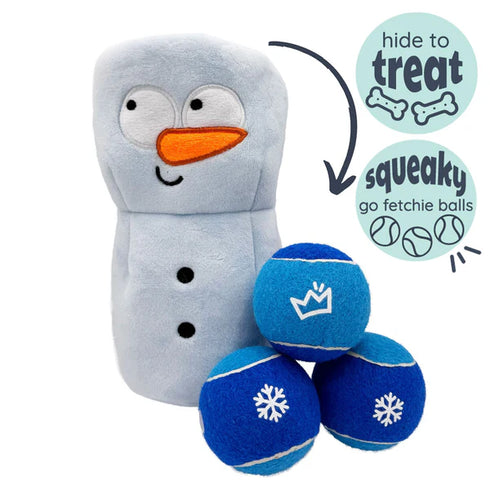 Huxley & Kent Squeak'n Peek Frosty Snowman Dog Toy