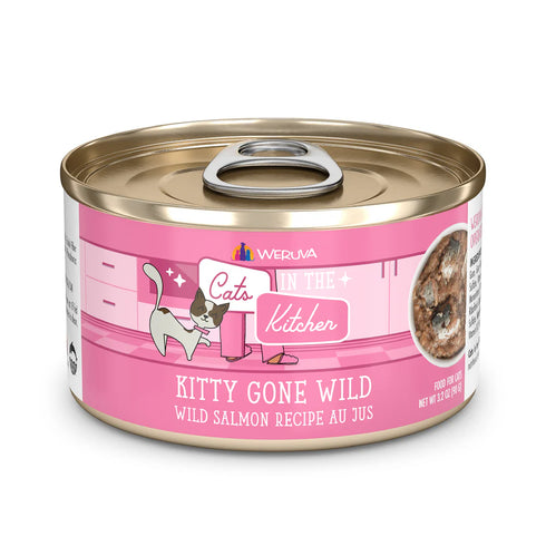 Weruva Cats In The Kitchen Kitten Wet Cat Food - Kitty Gone Wild Salmon - 3oz Can