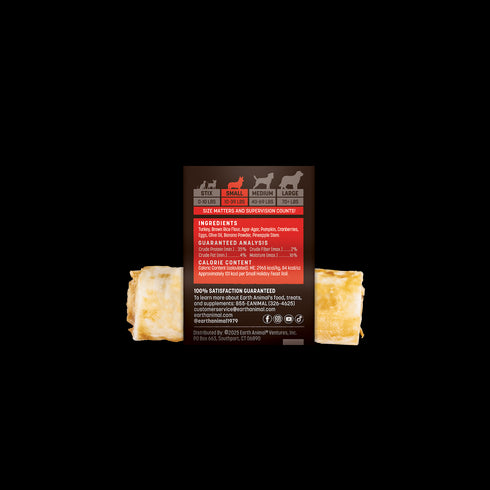 Earth Animal No-Hide Dog Chew Treat - Holiday Feast - Small