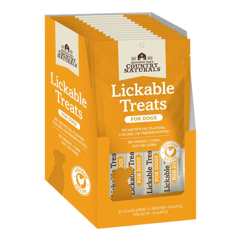 Grandma Mae's Country Naturals Lickable Dog Treats - Chicken - 4 Pack