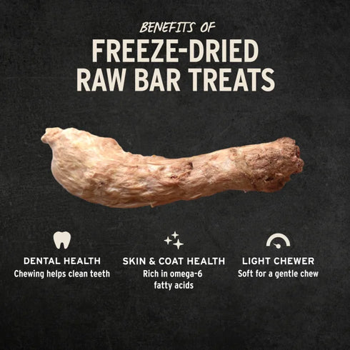 Vital Essentials Freeze Dried Raw Bar Dog Treats - Chicken Necks - 1.23oz Bag