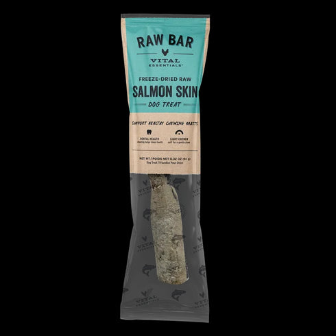 Vital Essentials Freeze Dried Salmon Skin Dog Treats - 1 Each
