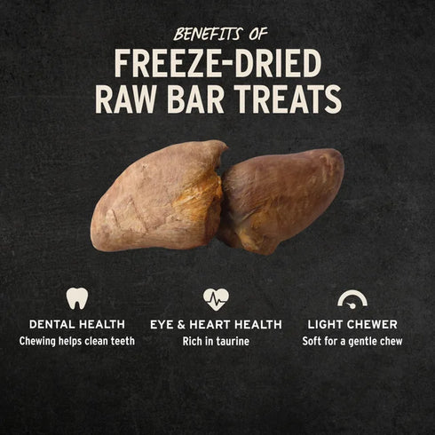 Vital Essentials Freeze Dried Raw Bar Dog Treats - Turkey Hearts - 1.23oz Bag