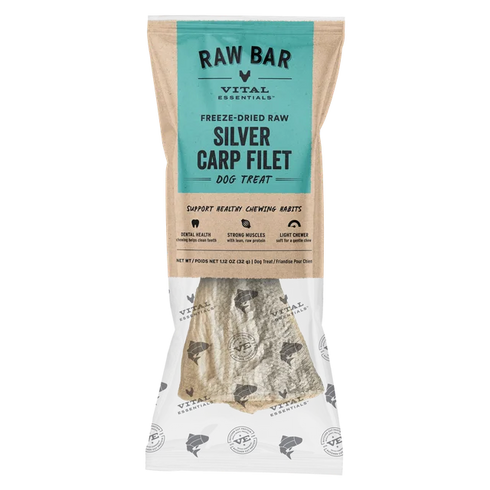 Vital Essentials Freeze Dried Raw Bar Dog Treats - Silver Carp Filets - Single Pack