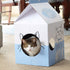 Turbo Scratcher Milk Carton Cat Scratching Post/House - Blue