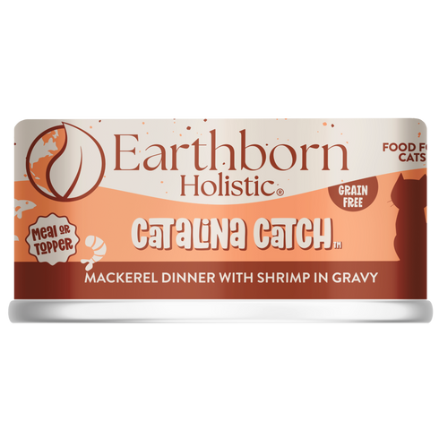 Earthborn Holistic Wet Cat Food - Catalina Catch Mackerel & Shrimp - 5.5oz Can
