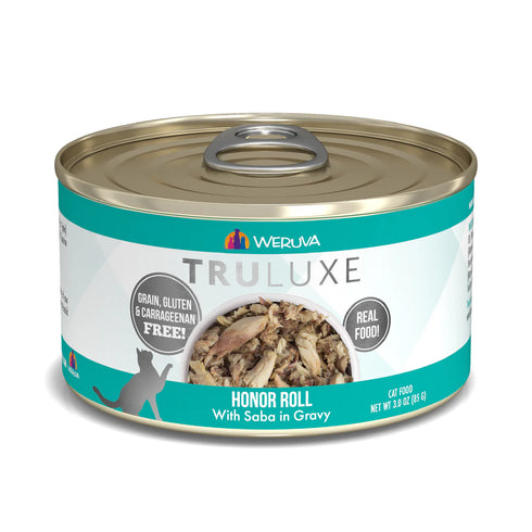 Weruva TruLuxe Honor Roll Wet Cat Food - Saba In Gravy - 3oz Can