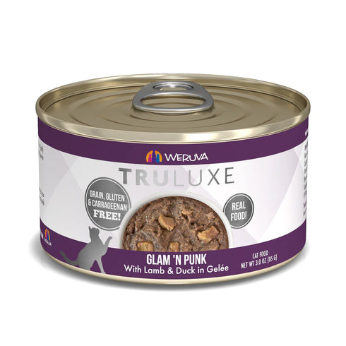 Weruva TruLuxe Glam 'N Punk Wet Cat Food - Lamb & Duck In Gelée - 6oz Can