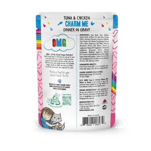 BFF OMG Wet Cat Food - Tuna & Chicken Charm Me - 3oz Pouch