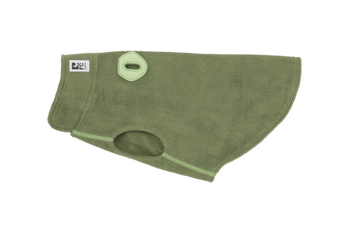 RC Pets Baseline Fleece Dog Coat - Size 14 - Dark Green & Olive