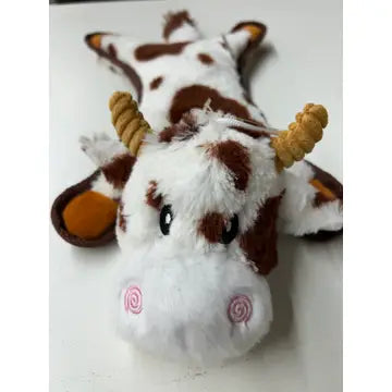 Lightning Dog Fuzzy Brown Cow Dog Toy