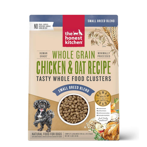 The Honest Kitchen Whole Grain Chicken Whole Food Clusters - Small Breeds - Dry Dog Food - 4lb Bag