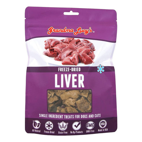 Grandma Lucy's Singles Freeze-Dried Liver Dog & Cat Treats 2.5 oz - Poudre Pet and Feed Supply