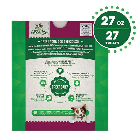 Greenies Weight Management Regular Size Dog Dental Treats 27 count 27oz - Poudre Pet and Feed Supply