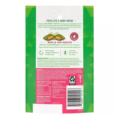 Greenies Healthy Skin & Fur Salmon Flavor Cat Treats 2.1oz - Poudre Pet and Feed Supply