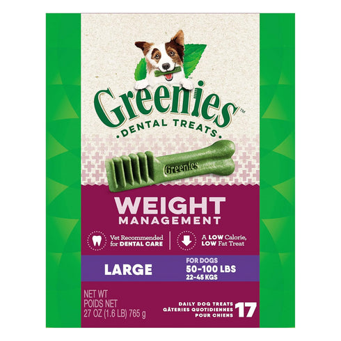 Greenies Weight Management Large Dog Dental Treats 17 count 27oz - Poudre Pet and Feed Supply