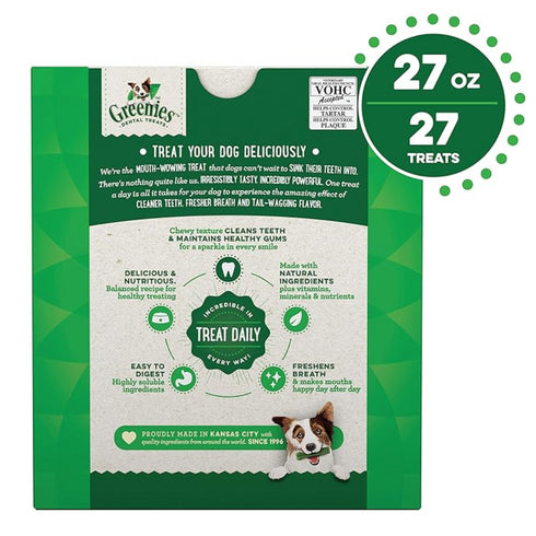 Greenies Regular Original Dog Dental Treats 27oz/27pk - Poudre Pet and Feed Supply