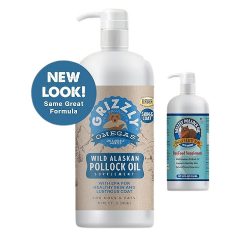 Grizzly Pet Products Pollock Oil for Cats & Dogs 16oz - Poudre Pet and Feed Supply