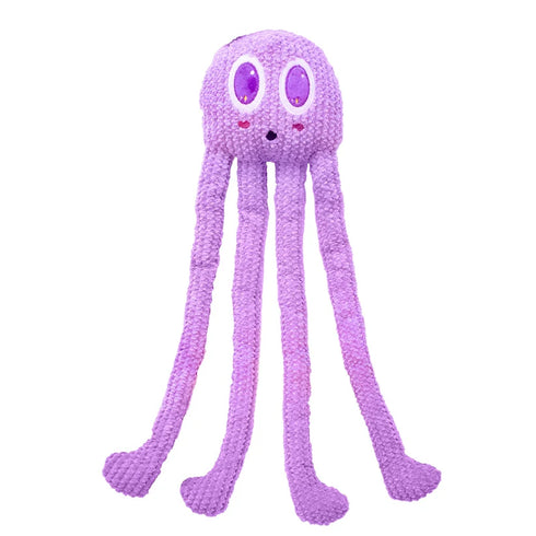 Patchwork Pet Spooky Octopus Dog Toy - 24" - Purple