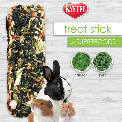 Kaytee Superfood Treat Stick Spinach Kale Small Animals 5.5oz - Poudre Pet and Feed Supply