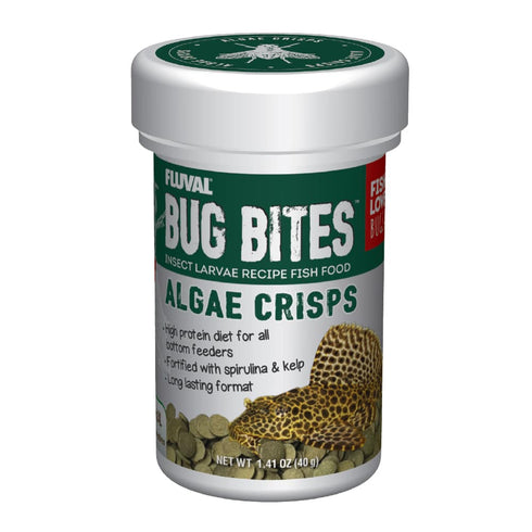 Fluval Bug Bite Algae Crips Fish Food - 1.41oz Jar