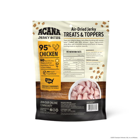 Acana Jerky Bites Soft Dog Treats - 95% Chicken - 6oz Pouch