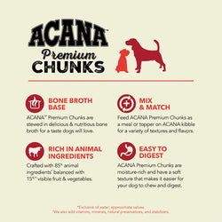 Acana Premium Chunks Wet Dog Food - Beef in Bone Broth - 12.8oz Can