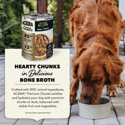Acana Premium Chunks Wet Dog Food - Duck in Bone Broth - 12.8oz Can