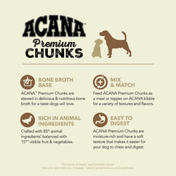 Acana Premium Chunks Wet Dog Food - Duck in Bone Broth - 12.8oz Can