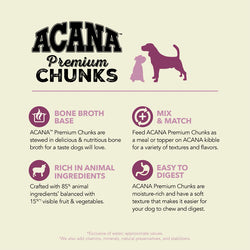 Acana Premium Chunks Wet Dog Food - Lamb in Bone Broth - 12.8oz Can