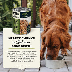 Acana Premium Chunks Wet Dog Food - Pork in Bone Broth - 12.8oz Can
