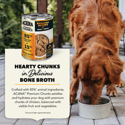 Acana Premium Chunks Wet Dog Food - Chicken in Bone Broth - 12.8oz Can