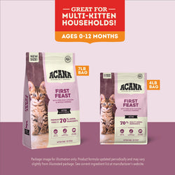 Acana First Feast Kitten Dry Cat Food - Chicken, Turkey, & Herring - 4lb Bag