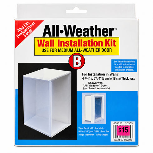 Perfect Pet All-Weather Wall Installation Kit for Medium Pet Door - Kit B