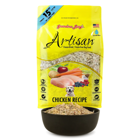 Grandma Lucy's Artisan Grain Free Freeze Dried Dry Dog Food - Chicken - 10lb Bag