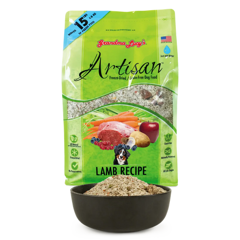 Grandma Lucy's Artisan Grain Free Freeze Dried Dry Dog Food - Lamb - 3lb Bag
