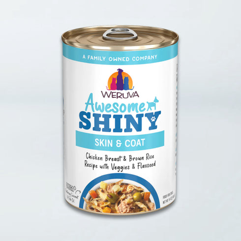 Weruva Awesome Shiny Wet Dog Food - Chicken, Brown Rice, Veggies, & Flaxseed - 14oz Can