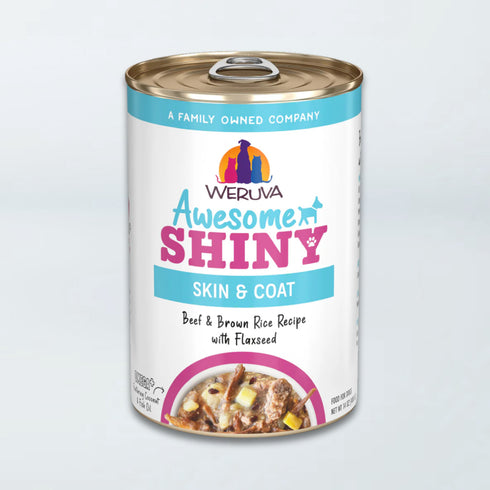 Weruva Awesome Shiny Wet Dog Food - Beef, Brown Rice, & Flaxseed - 14oz Can