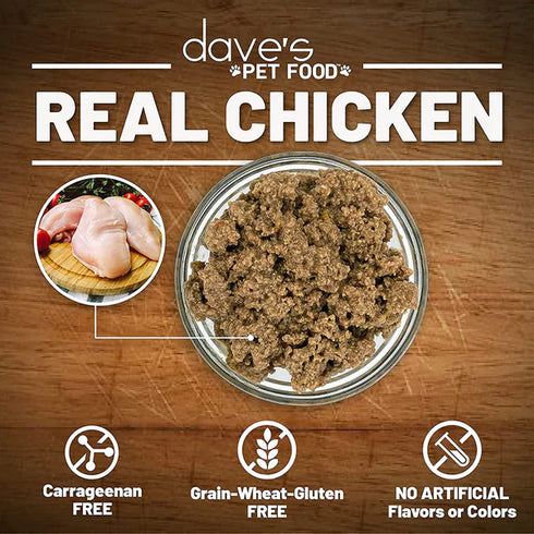 Dave's Pet Food Naturally Healthy Grain Free Wet Cat 12.5oz CanFood - Chicken Pate -