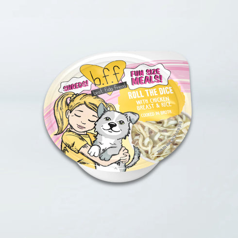 Weruva BFF Dog Fun Size Meals Wet Dog Food - Roll The Dice Chicken Breast & Rice - 2.75oz Cup