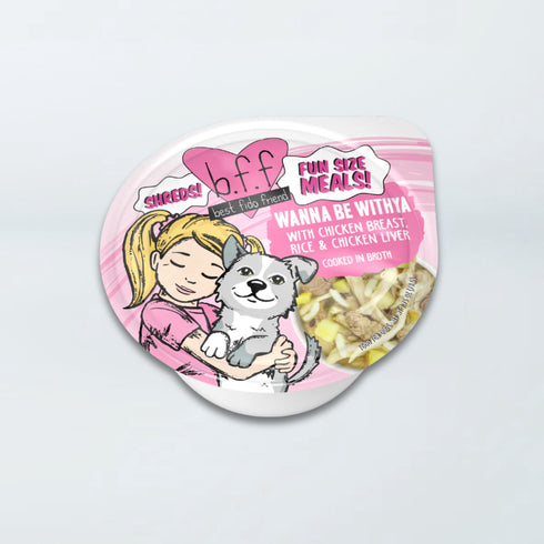 Weruva BFF Dog Fun Size Meals Wet Dog Food - Wanna Be Withya Chicken - 2.75oz Cup