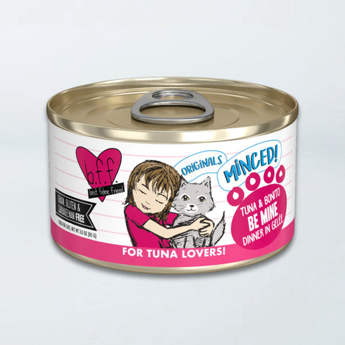 Weruva BFF Origninals Minced Wet Cat Food - Tuna & Bonito Be Mine - 3oz Can