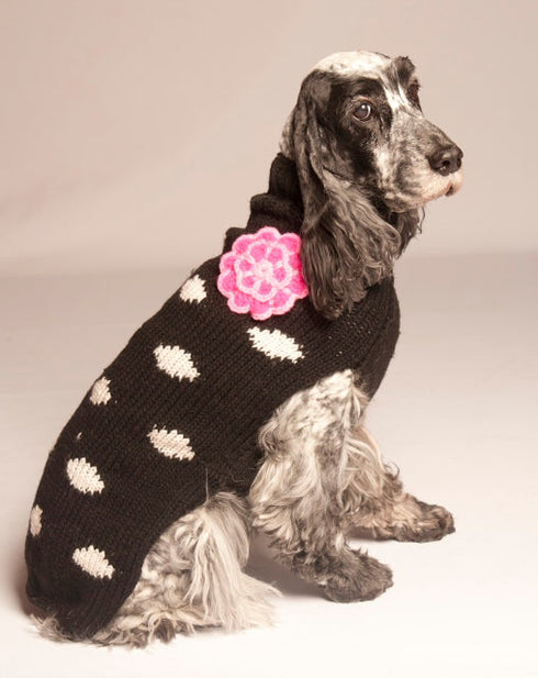 Chilly Dog Knitted Dog Sweater - X-Small - Flower Power