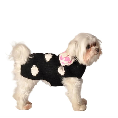 Chilly Dog Knitted Dog Sweater - X-Large - Flower Power